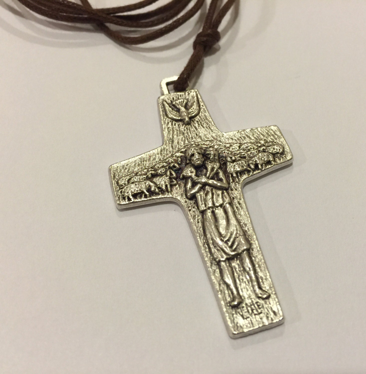 Pope Francis&rsquo;s Pectoral Cross Silver Plated Size by THERIMPSTORE