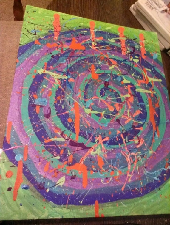 Tie dye Canvas Painting by ArtistrybySierra on Etsy