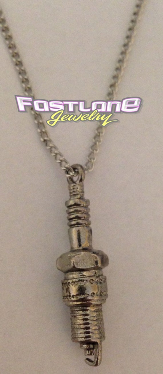 Spark Plug Pendant / Charm Necklace Racing by FastlaneJewelry