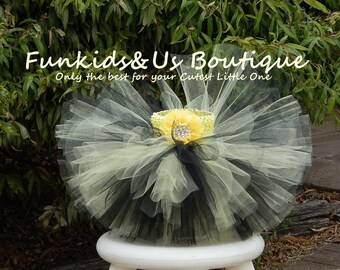 Black yellow Tutu Skirt-Bumble Bee tutu black and yellow tutu