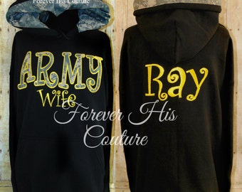 Army wife Army Girlfriend Army mom Army Sister Army Strong Army Gf Military pullover