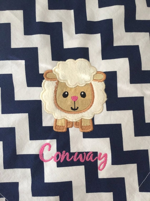 Lamb Baby Blanket Sheep Baby Blanket by OurAdorableBaby on Etsy