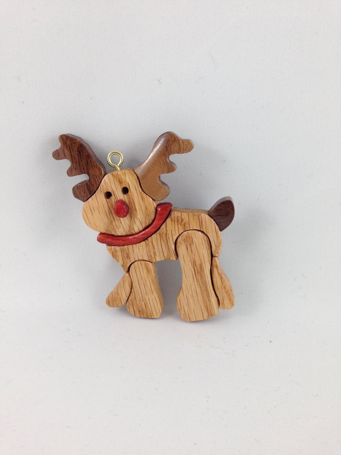 Wooden Reindeer Ornament
