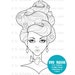 Marie Antoinette digital stamp, cupcakes in beehive hair digistamp and coloring page by SLS Lines