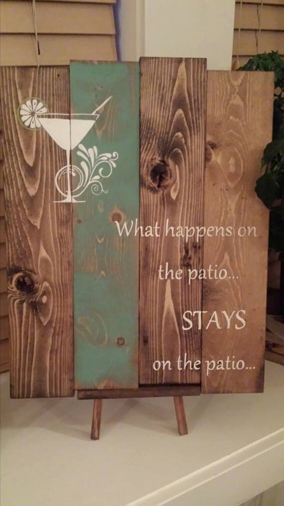 Reclaimed wood wall art What happens on the by TinHatDesigns