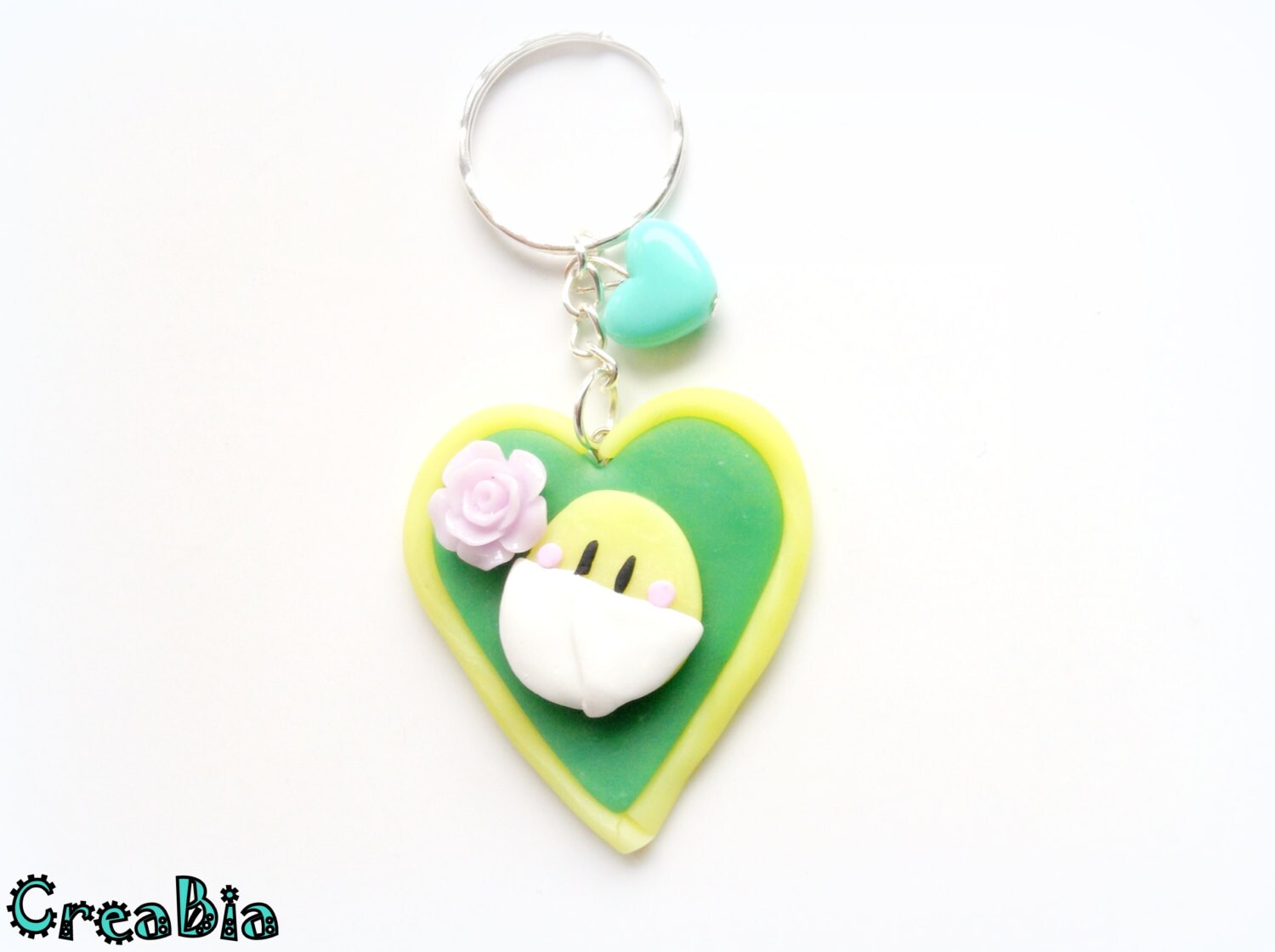 Anime Clannad Baby Dango Keychain Kawaii Polymer Clay Charm
