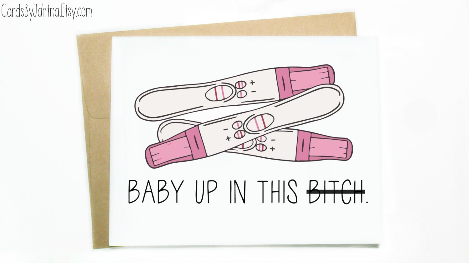Funny Pregnancy Card Pregnancy Announcement Baby Up In
