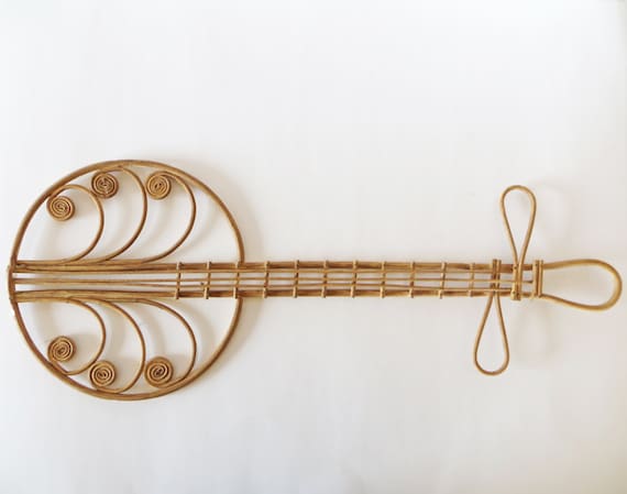 Folk Vintage Instrument  wall vintage  guitar Handmade   art Art Wall      Guitar Musical Decor