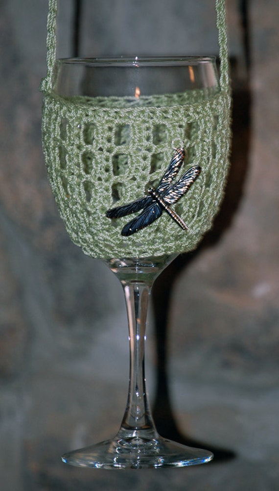 Dragonfly Wine Glass Holder Necklace Wine Tasting Wine