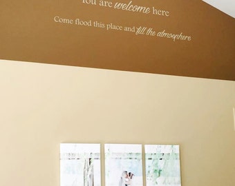 Holy Spirit you are welcome here come flood this place and fill the atmosphere. Vinyl Wall Decal