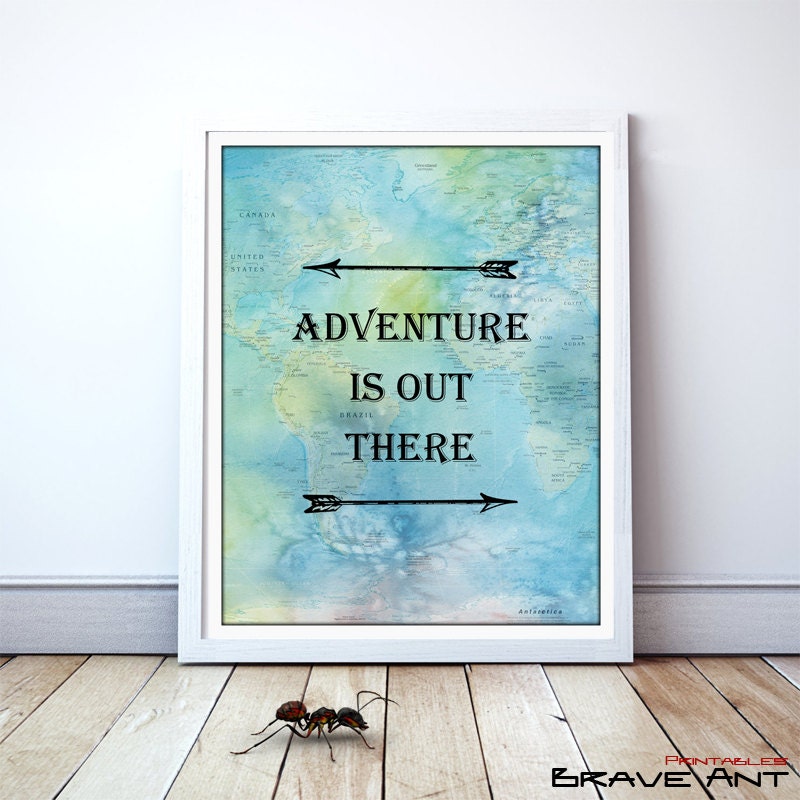 Adventure Is Out There Typography Printables by BraveAntPrints