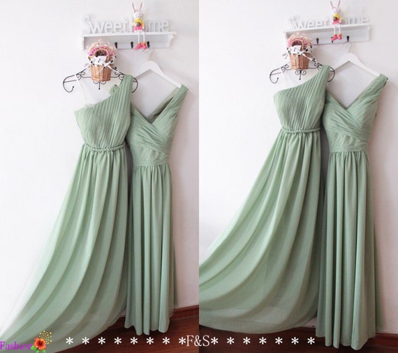 Sage Bridesmaid  Dresses  2019Long Sage Bridesmaid  DressLong