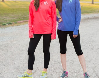 Monogram Quarter Zip Pullover | Dri Fit Pullover | Athletic Zip up Sweatshirt | Monogram Pullover | Gift for Her | Christmas gift