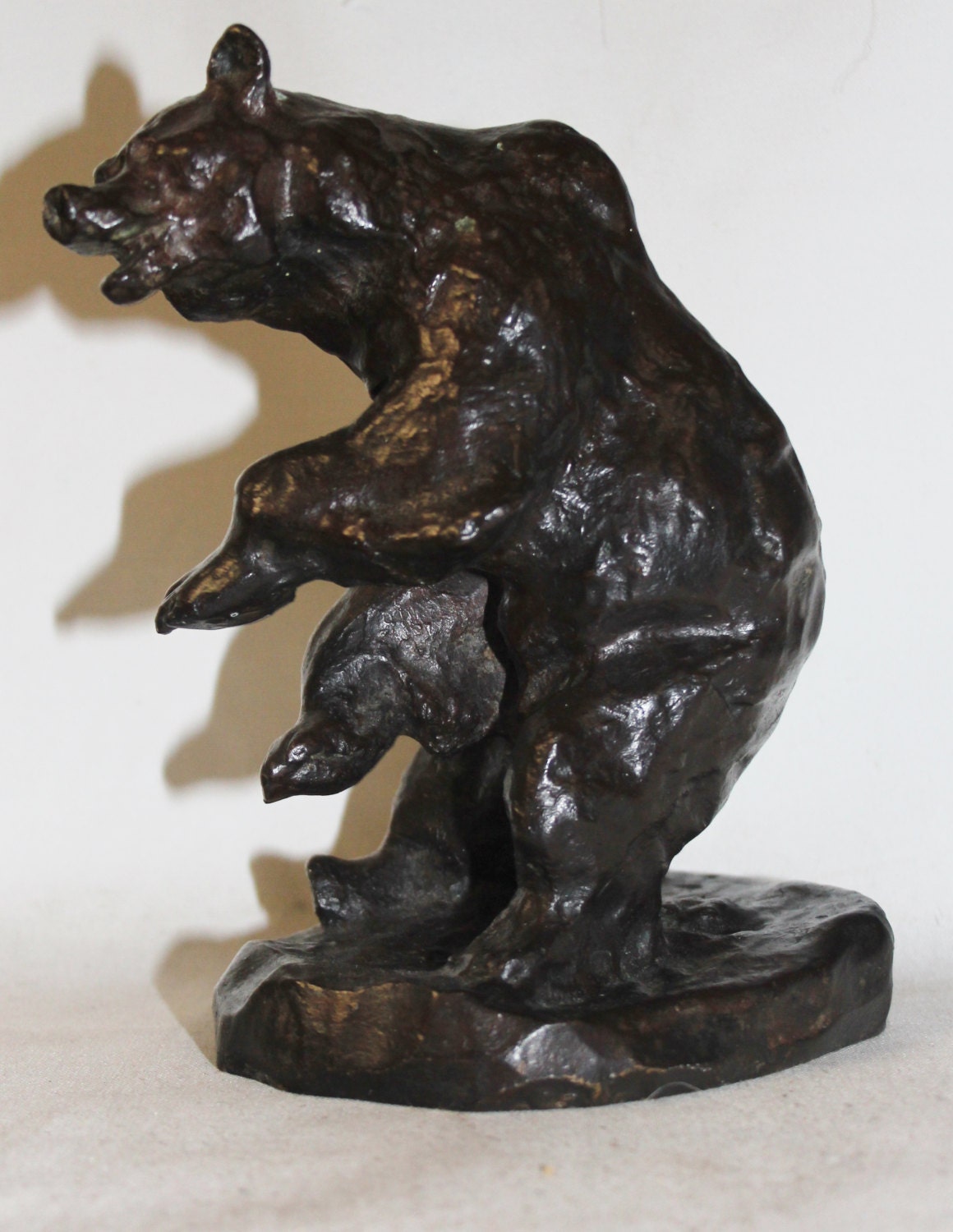 Bear Sculpture : Charles Marion Russell Bronze Sculpture of a