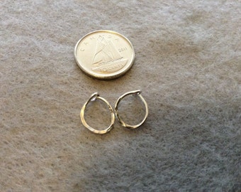 Sterling Silver Hoops, Nose Rings, Earlobe Hoops, Tiny Hoops, Childrens Hoops, Belly Button Rings, Earlobe Piercings, Secure Clasp