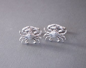 Crab Cufflinks Nautical Cufflinks Crab Gifts Nautical Gifts Astrological Sign Cancer Steampunk Antique Silver Men's Accessories Men's Gifts