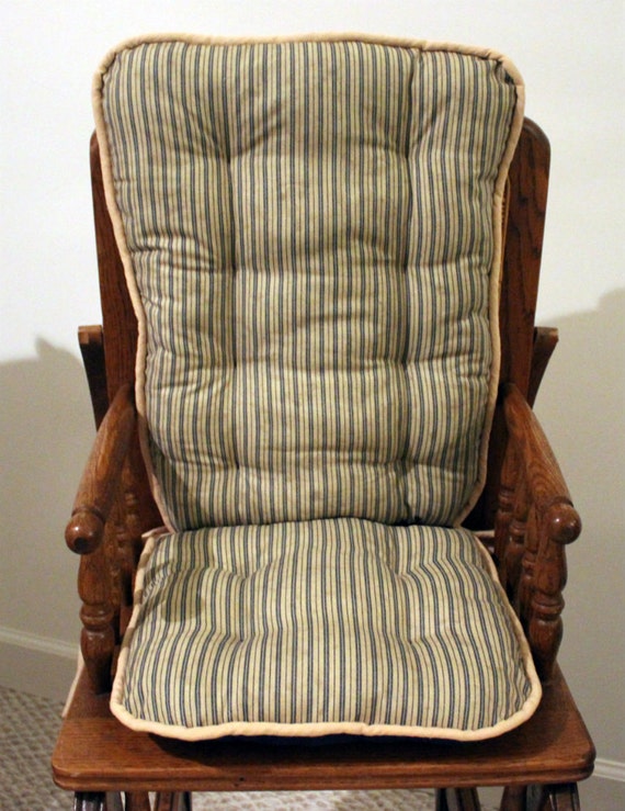 Prim Ticking Stripe High Chair Cushions Wooden Highchair