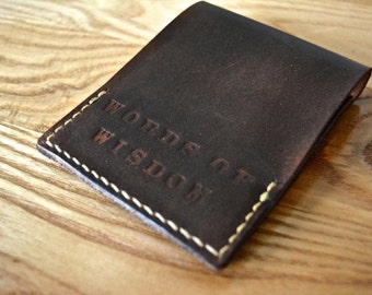 Personalized Leather Notepad Cover, Notebook Cover, Journalists Notepad, Reporters Journal, Vertical Notepad Cover