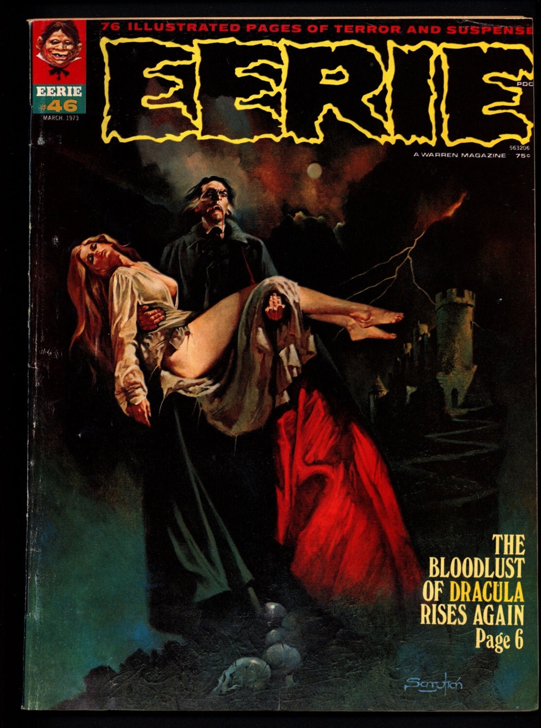 Eerie 46 Dracula Vintage Classic Horror Comic Warren Magazine