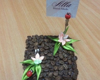 Business card holder for business cards Coffee beans