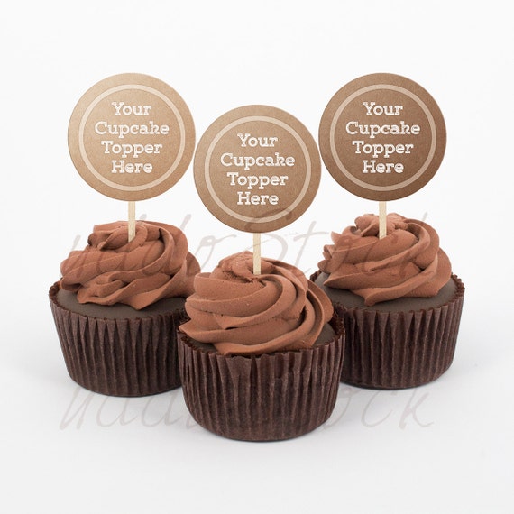 Download Chocolate Cupcake Mock up Mockup w/ White Background by ...