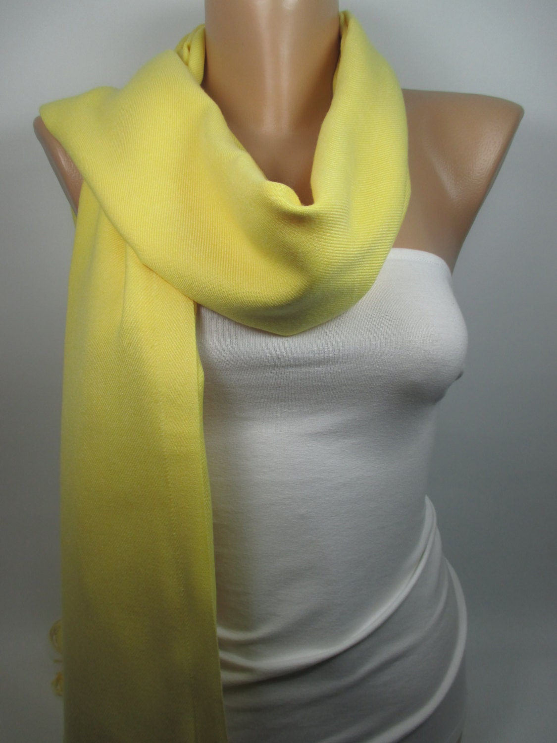 Yellow Pashmina Scarf Long Scarf Large Scarf Women Fashion