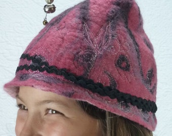 Felt hat single gnome, fairy ,elf forest, Chapeau feutre unique gnome, fée, elfe de la forêt