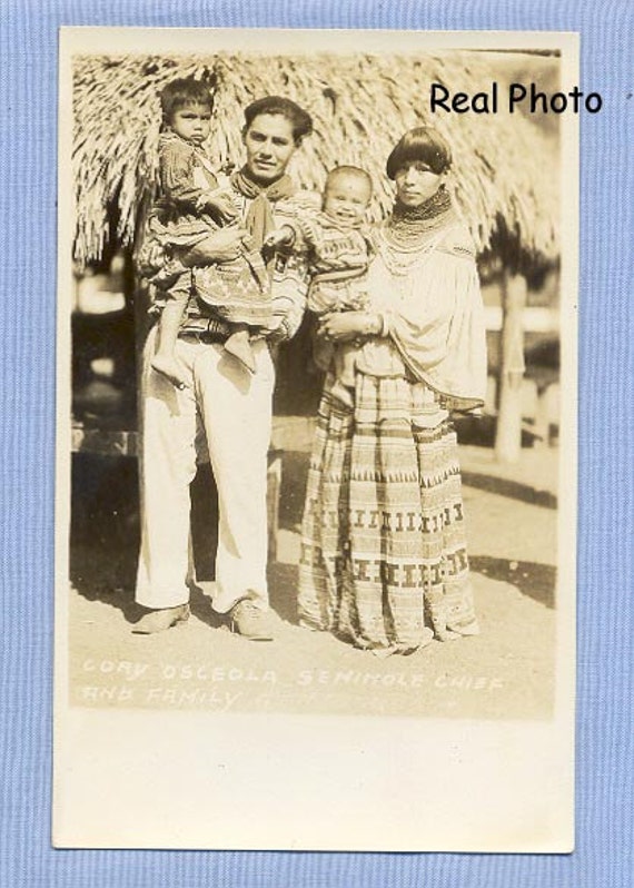 Chief Cory Osceola Seminole Family Circa 1930 Real by EphemeraFan