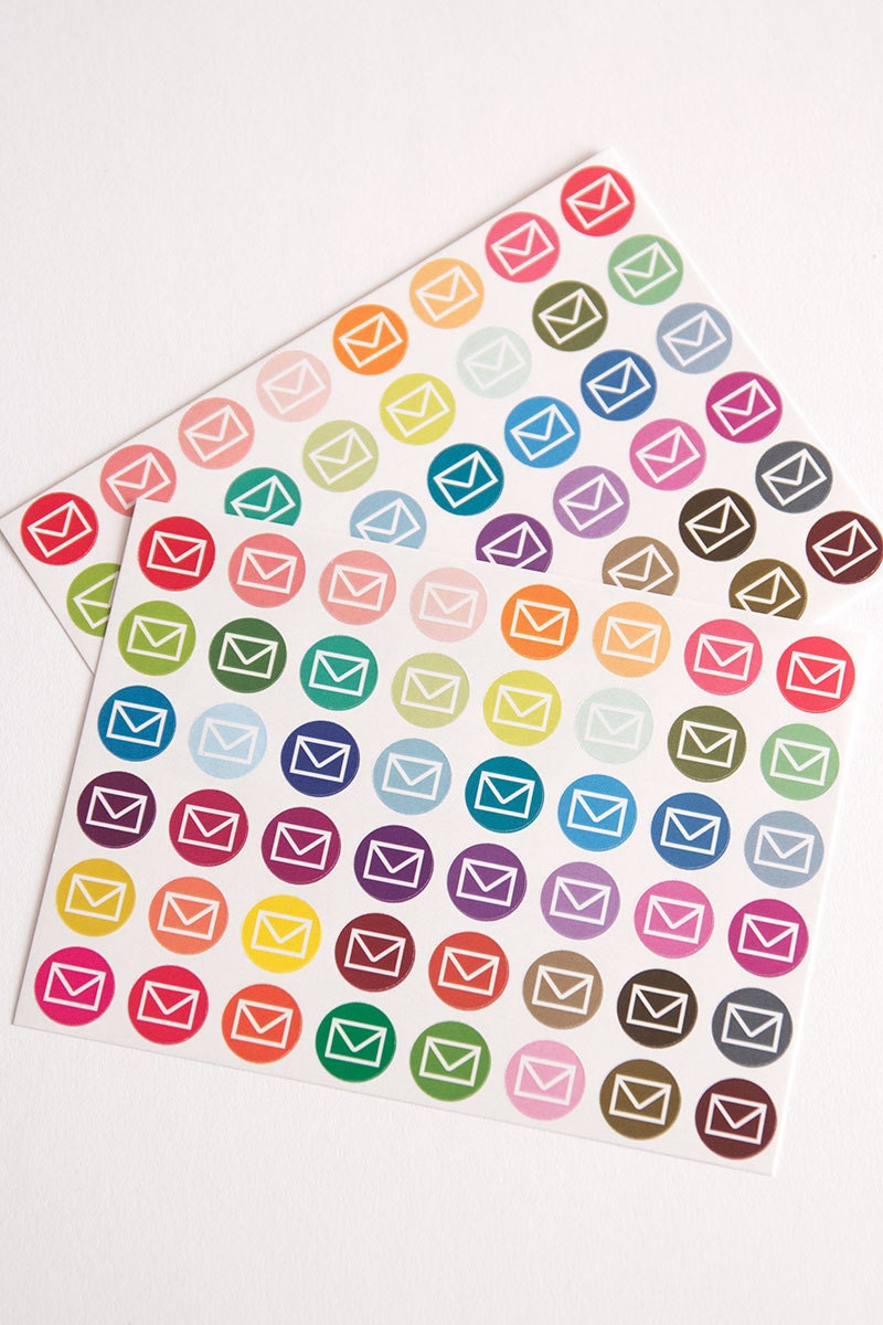 48 envelope stickers mail stickers planner stickers post