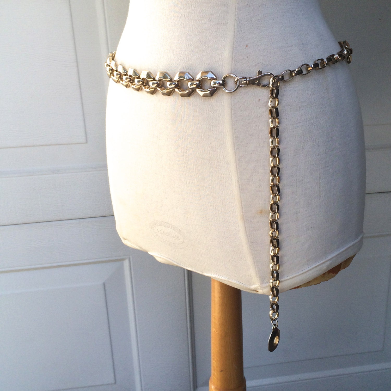 Heavy Mod Gold Chain Link Ladies Belt 70s 80s by JennyandPearl