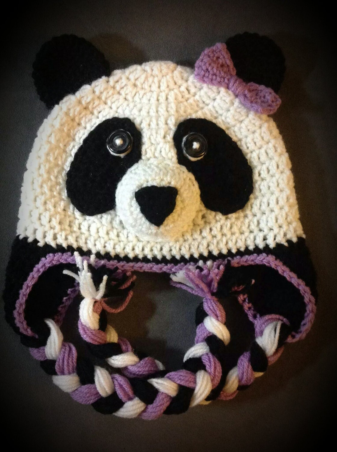 Crochet Panda Hat