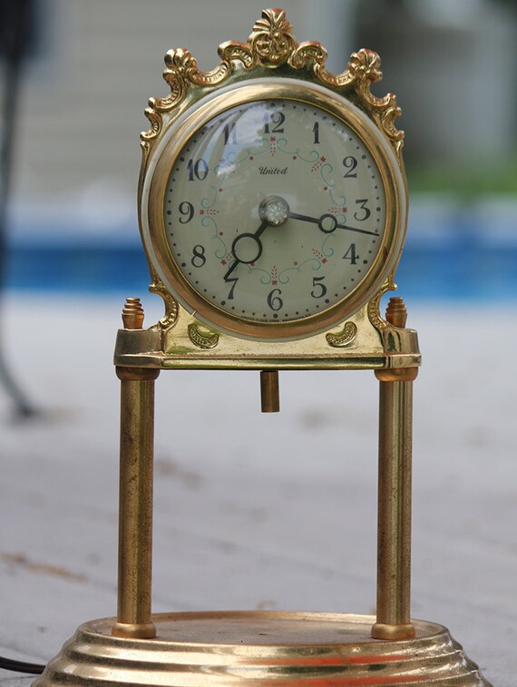 Antique Ornate Mantle Clock United Clock by