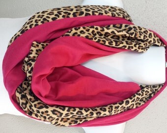 Pink Camo Knit Infinity Scarf Girls Camouflage Scarf by TrendyStop