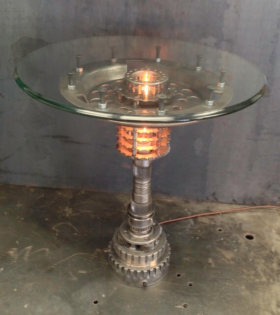 Steampunk Industrial end table