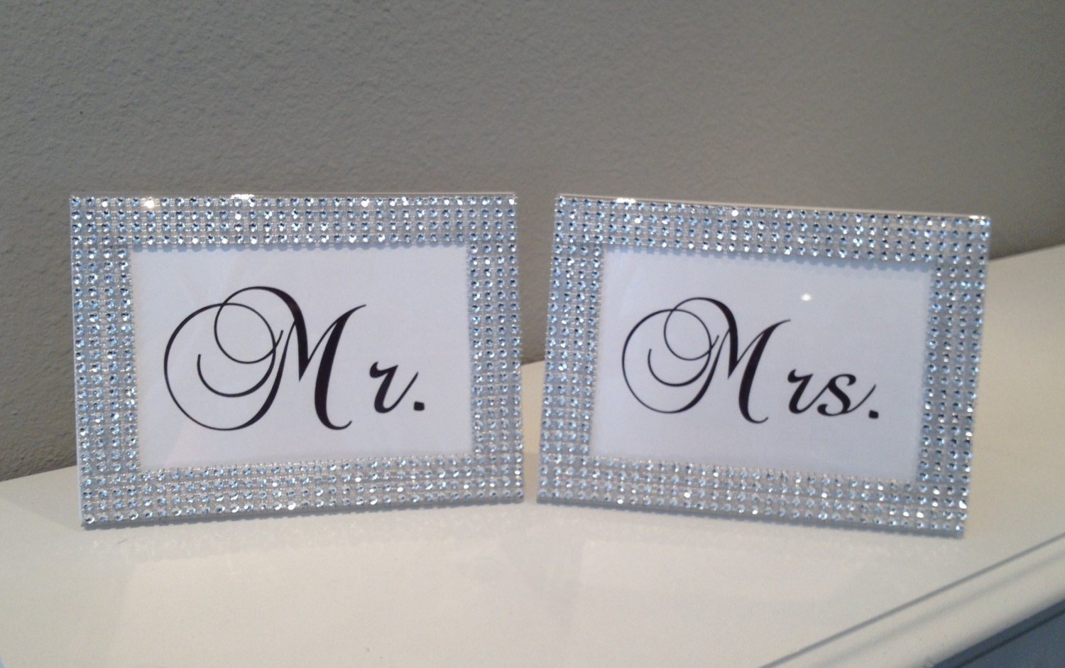 Bling Collection Rhinestone Wedding 5x7 Frame with Mr.