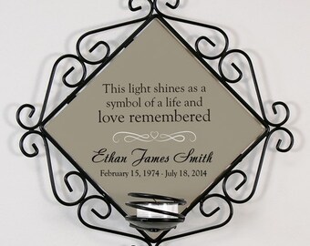 Personalized Memorial Candle Holder