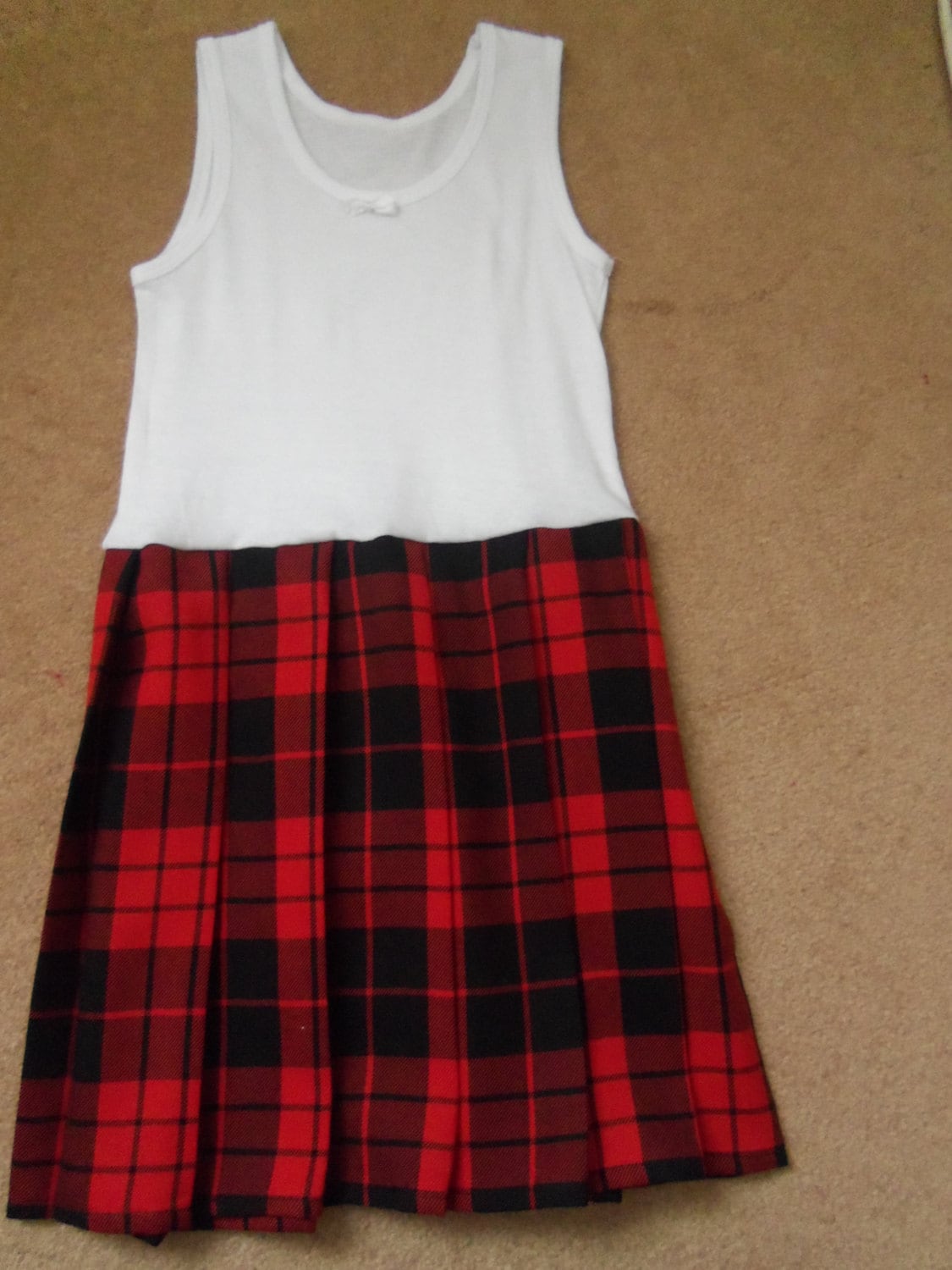 Girl's/Child/Toddler's tartan pleated skirt with