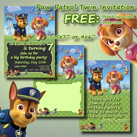 paw patrol twins names