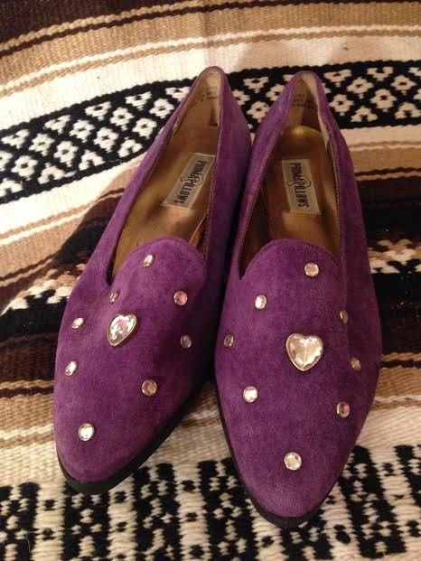 purple prom loafers