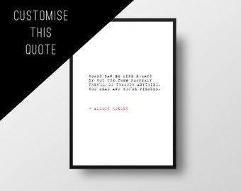 Custom Quote Poster, Typewriter Style, Custom, Personalised Print, Custom Poster, Custom Print, Personalised Quote, Vintage Typewriter