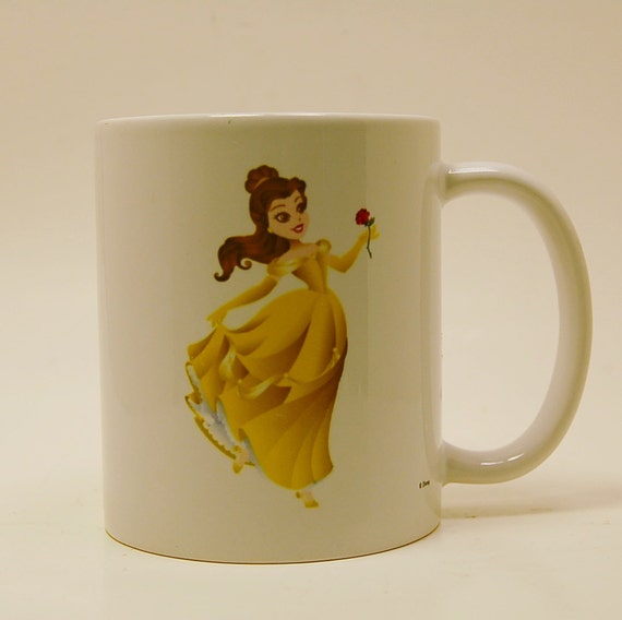 Disney Beauty and Beast Belle Mug by theabandonedpiano on Etsy