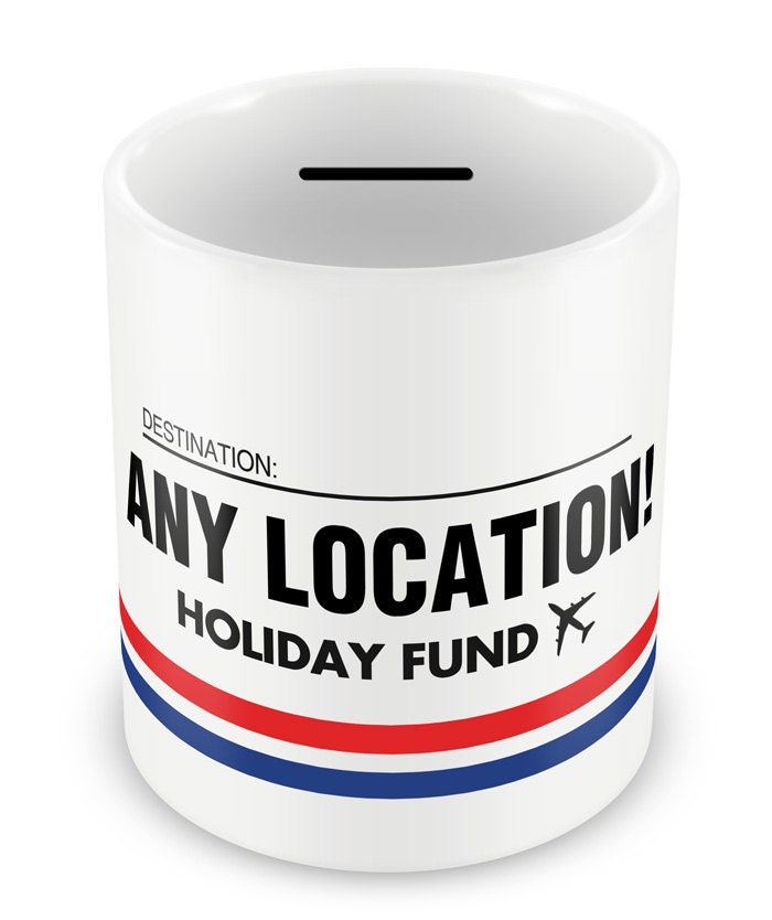 CUSTOM Holiday Fund Money Box Piggy Bank by DaisiesBoutiqueX