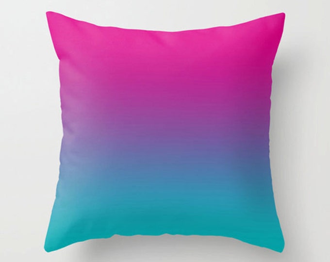 Pillow blue pink Decorative colorful Throw pillow modern design home decor accent cushion Couch (223)