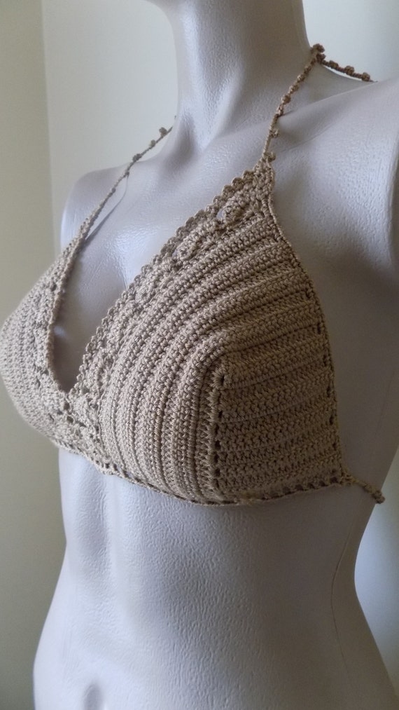 Crochet bikini top swimsuit bikini top summer women by pompomhats