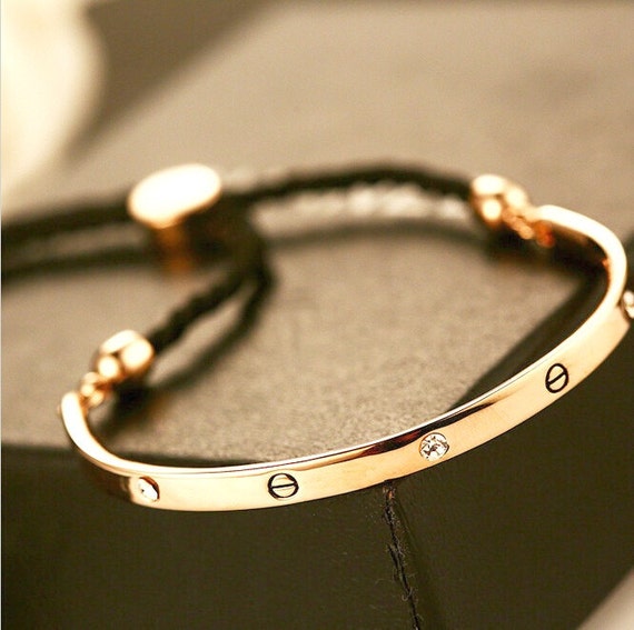 Vasylious 14K Rose Gold Screws Bracelet by Vasylious on Etsy