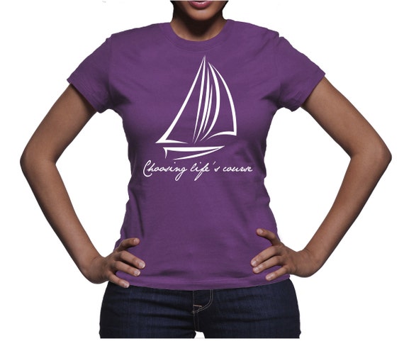 Woman's Sailboat T-Shirt Sailing T shirt Boat Tshirt