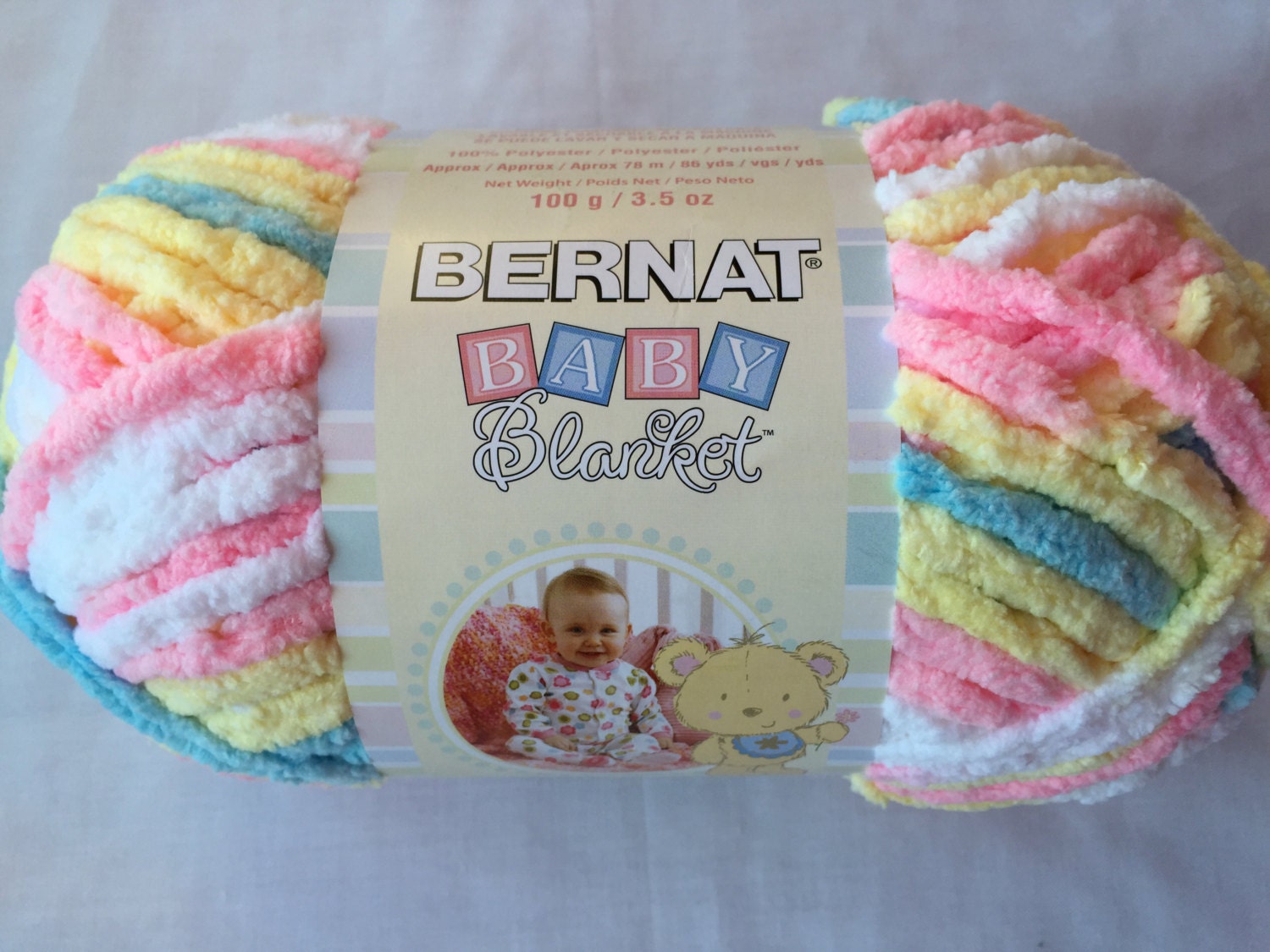 PITTER PATTER Bernat Baby Blanket Yarn 3.5 oz. 03616 100 G