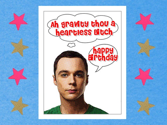 Items Similar To The Big Bang Theory Card Funny Birthday Card Happy Birthday Card 