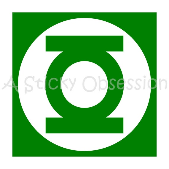 Green Lantern Inspired Green Lantern Custom Decal Sticker
