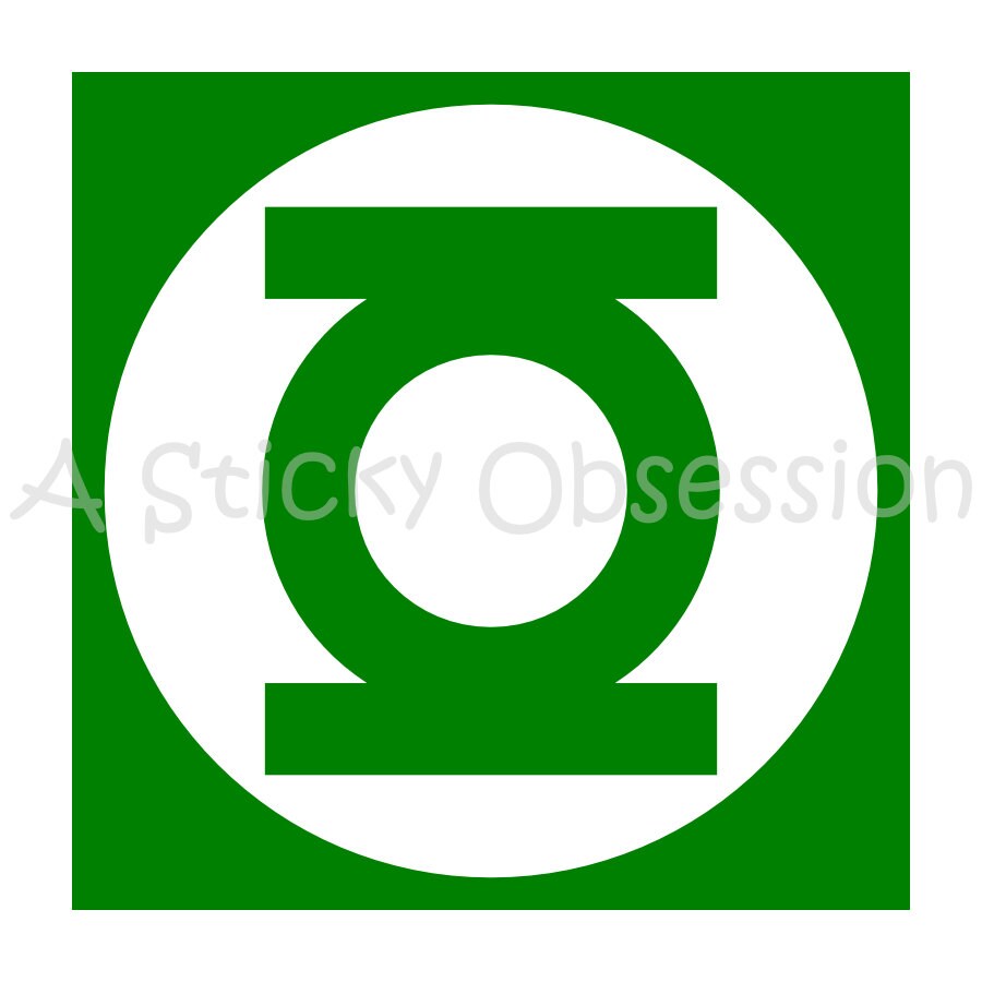 Green Lantern Inspired Green Lantern Custom Decal Sticker